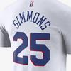Nike NBA Simmons 76ers Reward Limited Short Sleeve T-Shirt Men Tops White AO0915-102