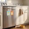 Heavy Duty Magnetic Sign Clean Dirty Dishwasher Magnet, Acrylic Cartoon Animal Sign, Reusable Magnet Double-Sided & for Kitchen Decoration