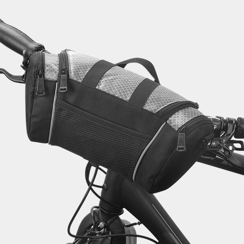 Bike Handlebar Bag Bike Bag Front Tube Frame Storage Bags 5L Bike Handlebar Pannier Waterproof Shoulder Bag Front Pack