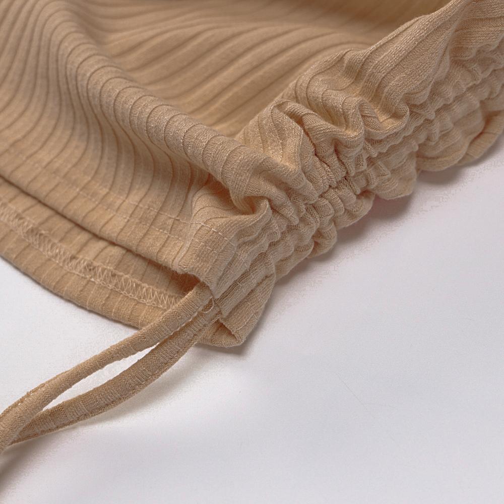 Langarm Rippen Geraffte Bandage Sexy Mini Kleid Herbst Winter Frauen High Neck Gestrickte Reine Party Elegante Outfits