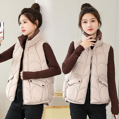 Neue modische Damen Daunen Baumwolle Weste Weste Weste locker und vielseitig Oberbekleidung Baumwolle Weste
