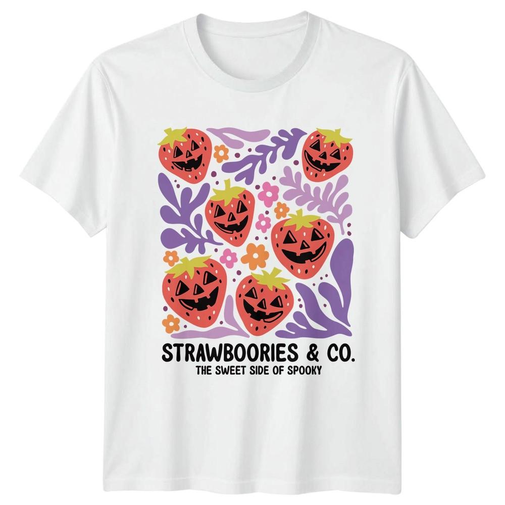 Strawboories Co Spooky Fruit Halloween Unisexs TShirt Unisexs Tee Graphic Tee S