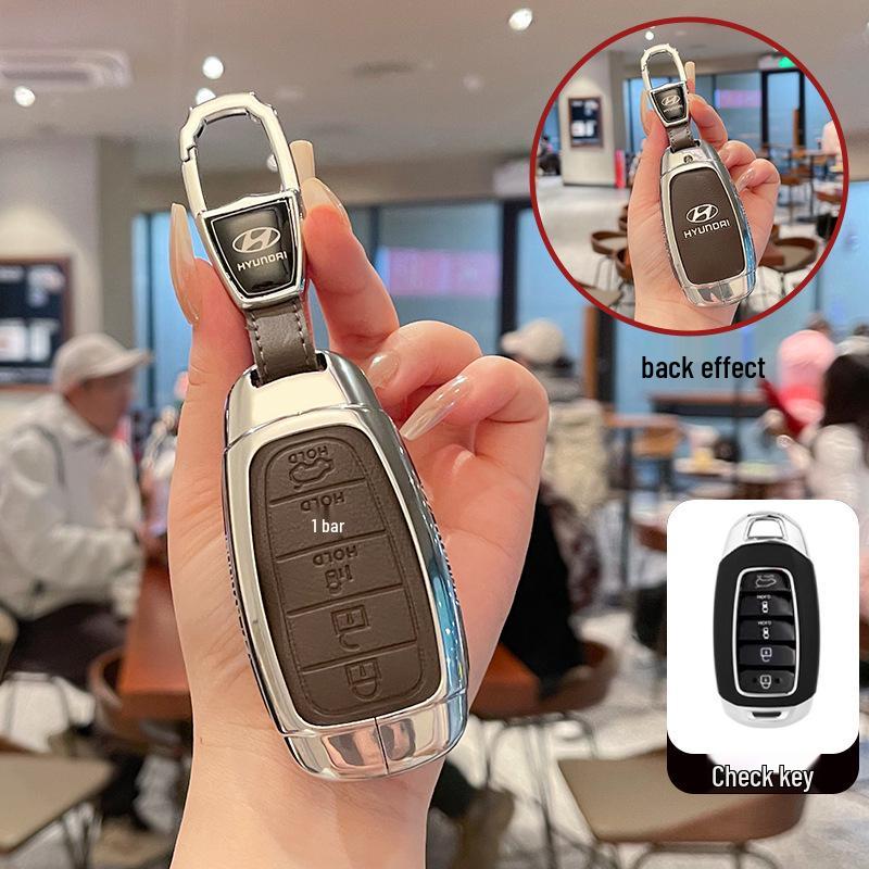 Metal Leather Protective Key Cover for 2021-22 Beijing Hyundai Custu