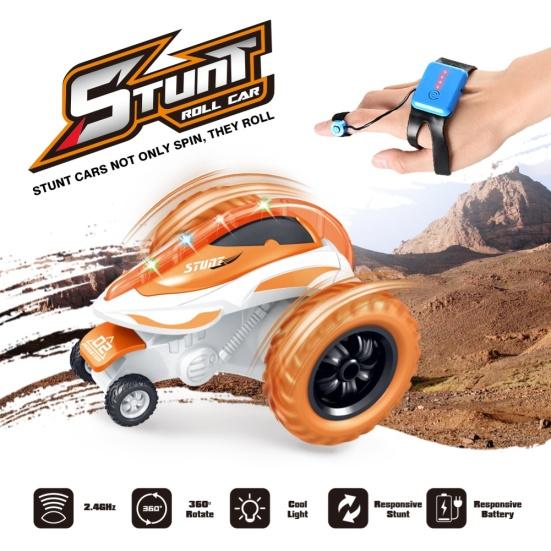 

2.4G 4CH Датчик часов Roll Flip Stunt RC Автомобиль Робот с дрейфом на 360 градусов