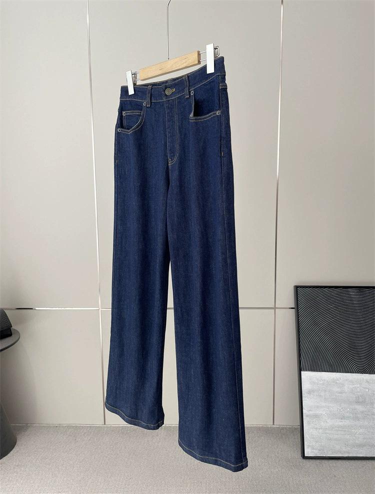 

New Year Themed Eco-friendly Twill Cotton Straight Leg Micro-flare Jeans, Size 26 S индиго/синий