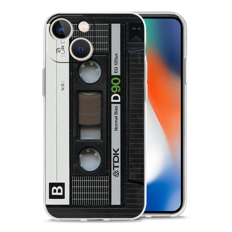 Custodia per Telefono Per iPhone 17 Custodie iPhone Air 16 15 12 13 14 Pro Max 7 8 Plus 16Pro iPhone11 Morbida Cover Cassetta Musicale Vintage