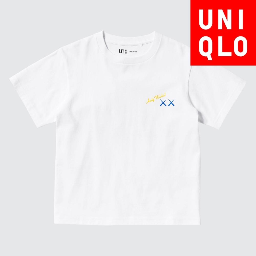 

Футболка Uniqlo Kids KAws + WArhol UT Graphic с коротким рукавом A 00 WHITE/KIDS 110