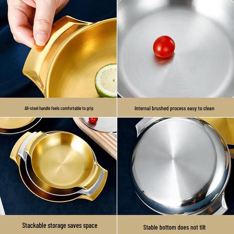 Ru Han 201 Stainless Steel Multi-purpose Deep Serving Pan