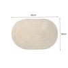 2pcs Washable Boho Oval Braided Placemat Hand-woven Heat Insulation Pad  Dining Table