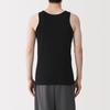 MUJI Smooth Cotton Tank Light Size S Men's Top, Gray, (FA19QA6S)