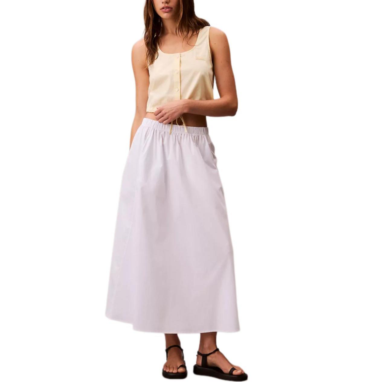 

Calvin Klein Удобная миди-юбка с высокой талией, однотонная, повседневная, женские юбки 44C606G-YAA XS