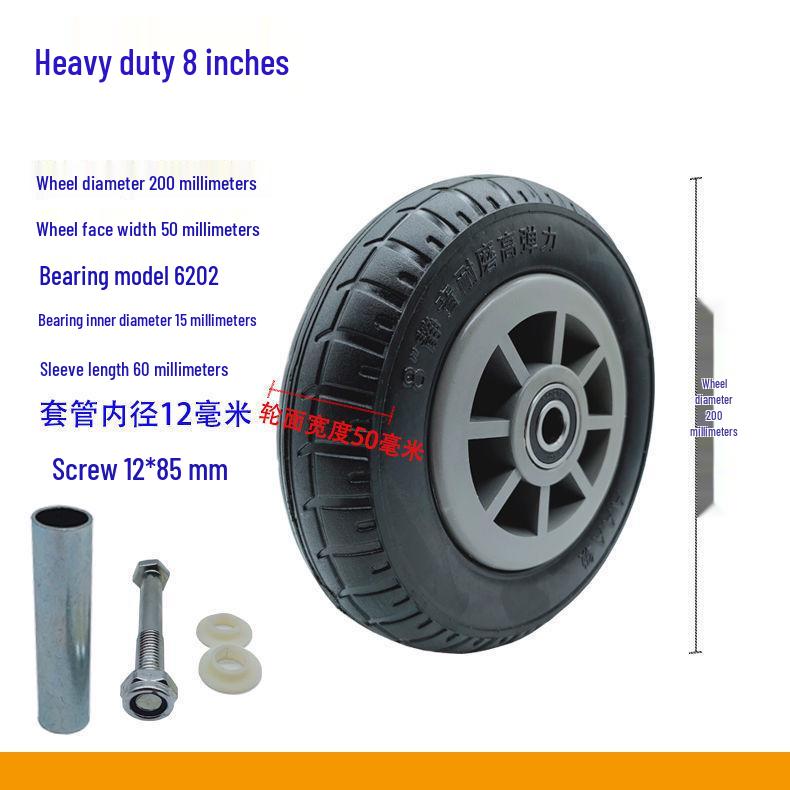 Silent Swivel Rubber Casters for Light To Heavy Duty: 3-8 Inch