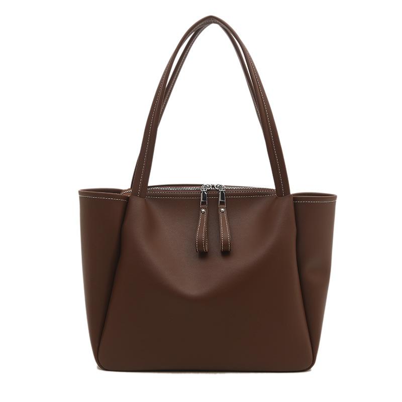 

Tote bag women s new fashion commuter handbag niche wing bag large capacity soft leather shoulder bag темно-коричневого