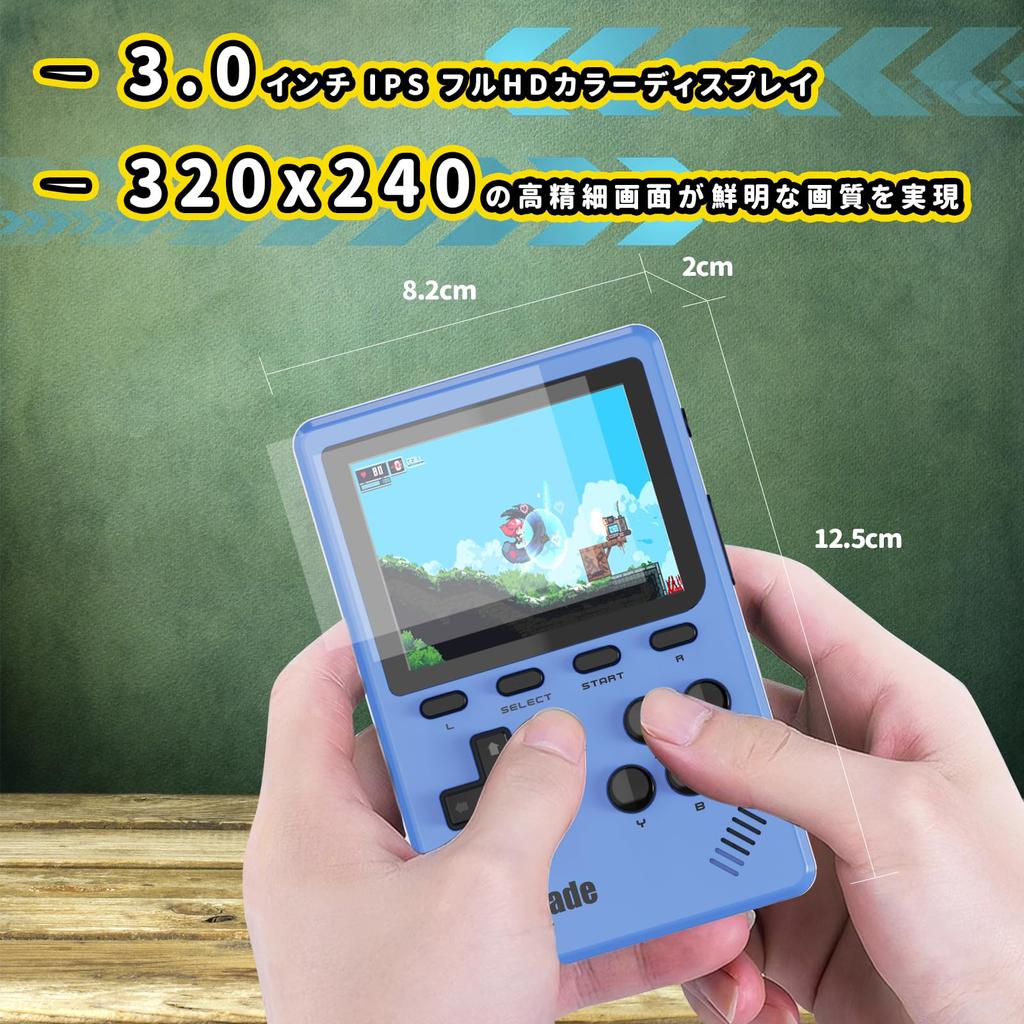 NEOCADE Portable Game Console for GBA - Pocket Retro Game Console, GBA Cartridge Compatible, Piko Licensed Retro Games (40 Built-in), 3.0-inch IPS Scr