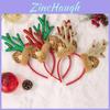 Festive Christmas Plush Antler Headband For Party Dress Up With Cute Ears