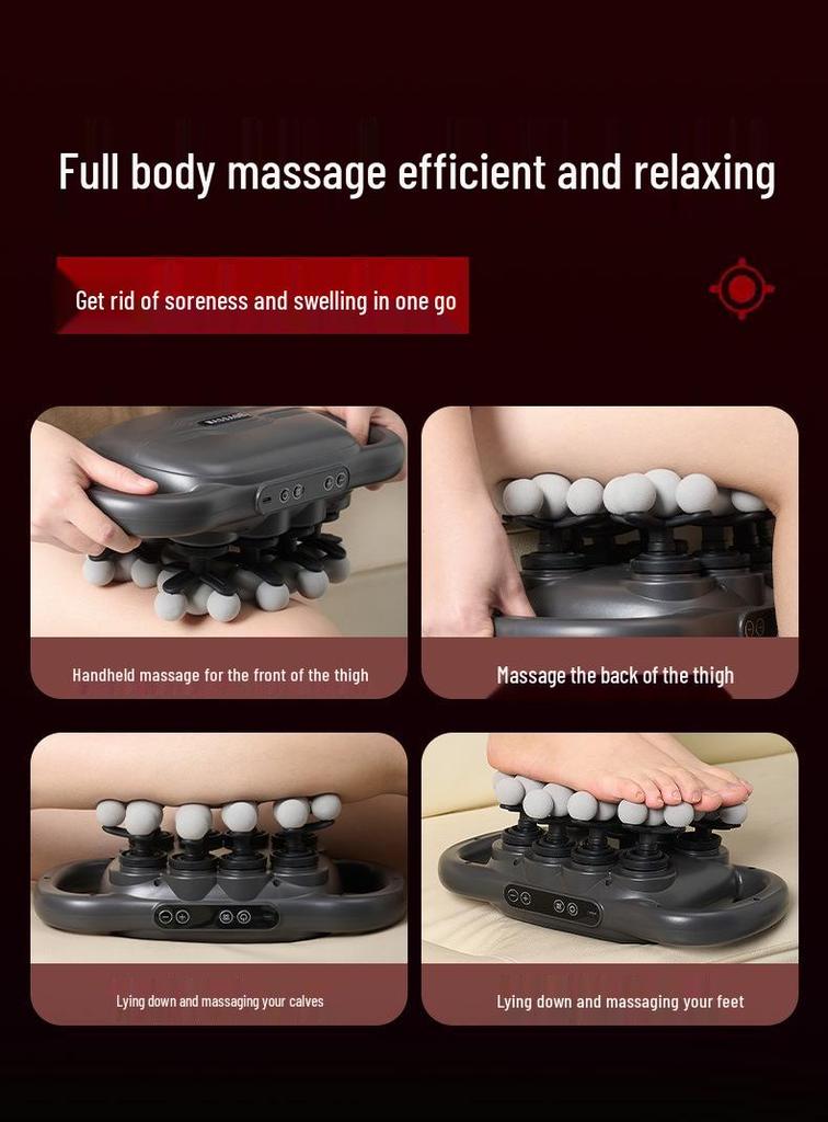 Professional 16-Head Fascia Gun Muscle Massager for Home Use - Deep Relaxation for Waist, Back, and Legs