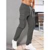 Men's Multi-Pocket Straight Leg Pants Casual Sweatpants Drawstring Work Pants