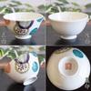Waza no Kura Stylish Kutani Ware Rice Bowl - Colorful Round Pattern Ceramic Tea Bowl - High-End Brand Japanese Tableware - Made in Japan - Perfect Gif