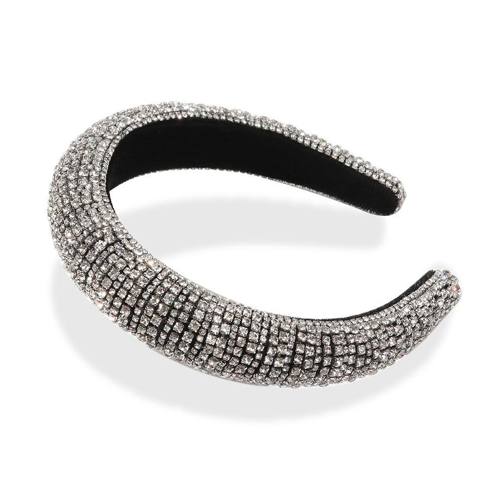 Hair Hoop Headband Luxury Wedding Headdress Full Crystal Rhinestone Pearl Haiband Baroque Tiara