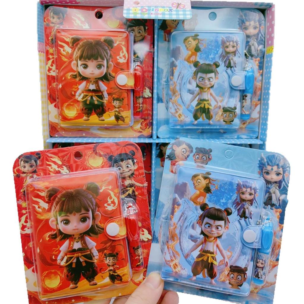 Ne Zha & Ao Bing Cartoon Notebook with Pen Sleeve