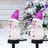 Christmas Snowman Solar Stake Lights Solar Powered Snowman Lights Waterproof Solar Christmas Decorations Outdoor Solar Energy