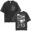 Vintage Washed Anime The Summer Hikaru Died Yoshiki Graphic T-shirt Men Women Printed Tee Summer Casual Fashion Clothing Tops Streetwear