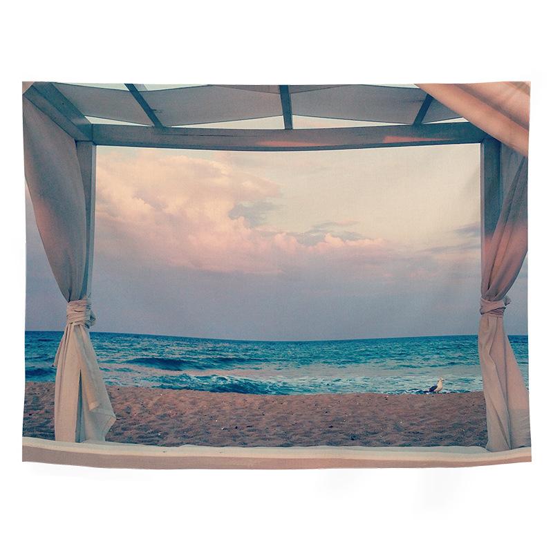 VIKAMA Atmospheric Landscape Tapestry Bedroom  Living Room Sofa Backdrop Guesthouse  Dormitory Decorative Hanging Tapestry
