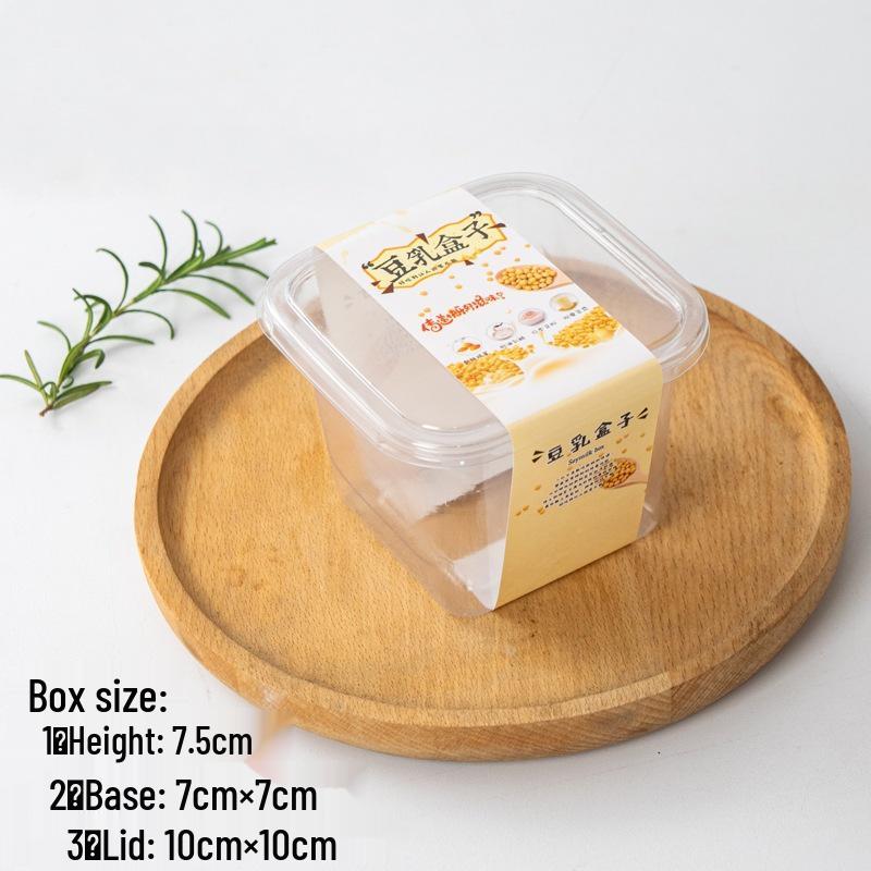 Square Mousse Soy Milk Cake Box: Wooden Cup Packaging for Tiramisu and Dessert Baking