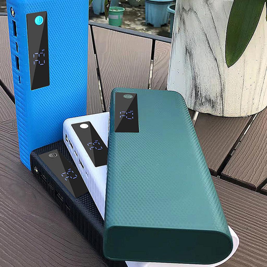 DIY Powerbank Holder Case For 5PCS 20650 Batteries Plastic Housing With Double USB Outputs And LED Light Function