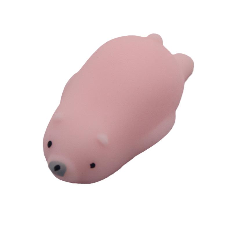 Japan Moe Small Animal Squeeze Toy: Soft Rubber Dumpling Peach