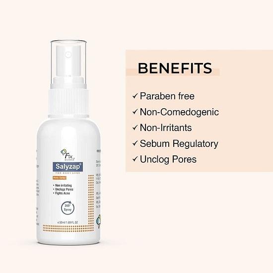 Fixderma Salyzap Body Acne Spray For Back, Shoulders, Neck & Chest Acne 50ml