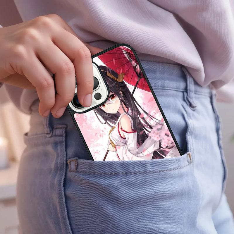 Japanese Style Anime Girl Phone Case For iPhone 17 Air 15 16e 14 13 Pro Max Coque 12 11 Pro Max PLUS cover