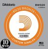 Acoustic Guitar Strings, 80/20 Bronze, .020, BW020, 10-Pack [Domestic Genuine Product]