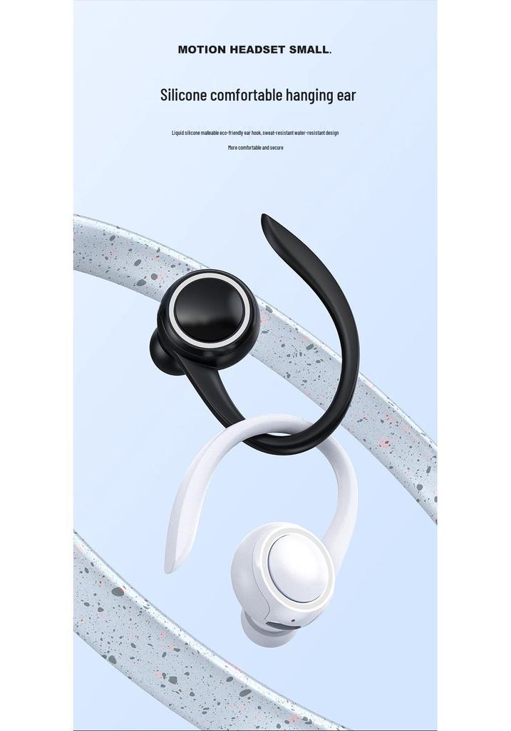 T10 Ear Hook Wireless Bluetooth Earbuds - Long Battery Life, Single Ear, Comfortable for Business & Sports, Bluetooth 5.2.