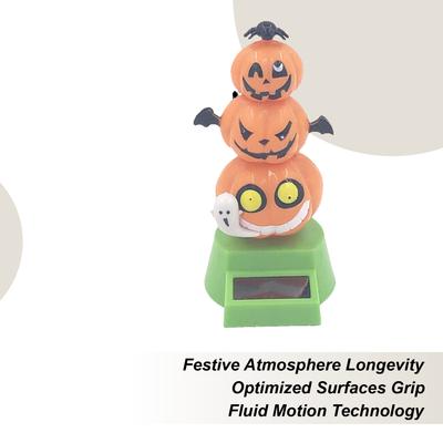 Tableau de bord de voiture Jouets dansants solaires Halloween Jouets dansants solaires Citrouille Ornement oscillant Intérieur de voiture Décorations d'Halloween