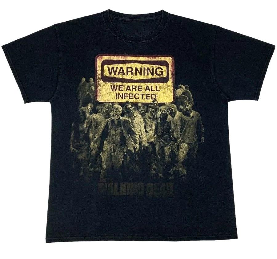 2012 Ходячие мертвецы AMC Мы все заражены Футболка с зомби Репринт НОВАЯ S-5XL Унисекс Футболка XXL