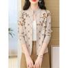 Damen Herbst Langarm Strick Jacquard Strickjacke Jacke Colorblocking Slim Reißverschluss Oberteil