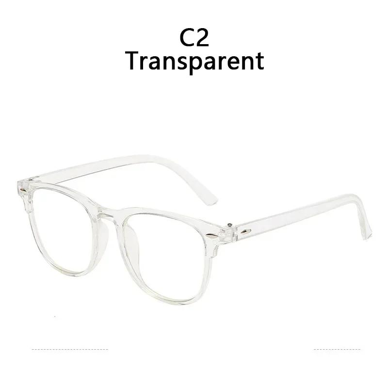 2024 Korean Retro Transparent Computer Glasses Women Anti Blue Light Square Eyewear Blocking Optical Spectacle Eyeglass Glasses