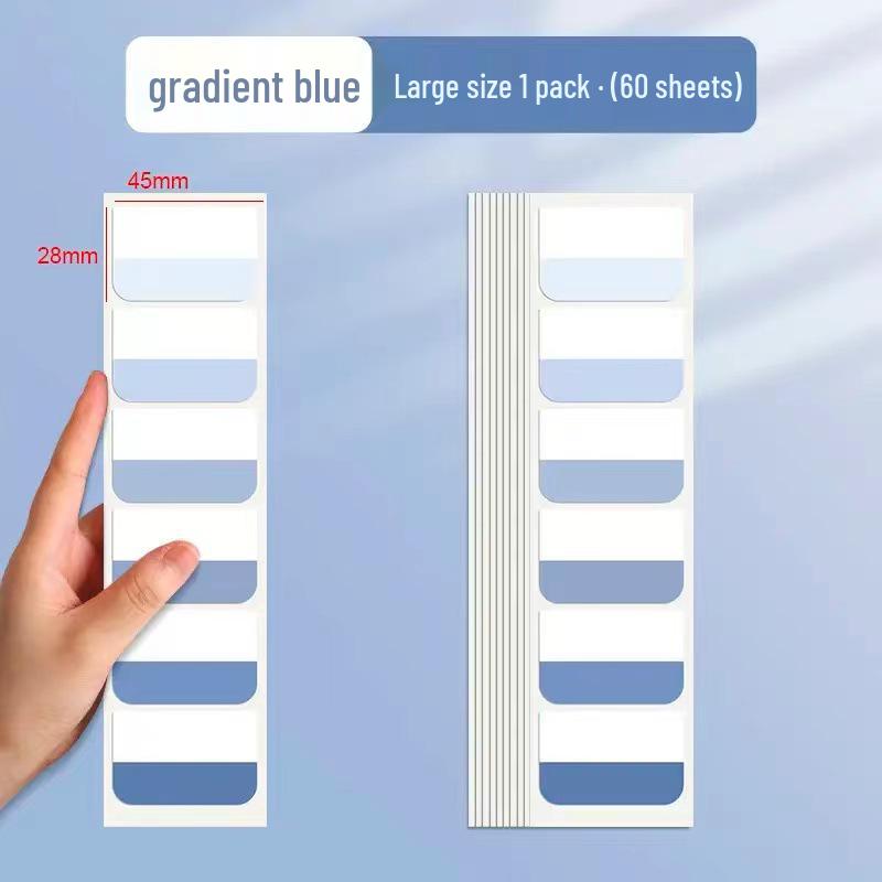 Gradient Index Tabs: Writable Sticky Notes for Students, Popular Internet Celebrity Small Strip Markers.