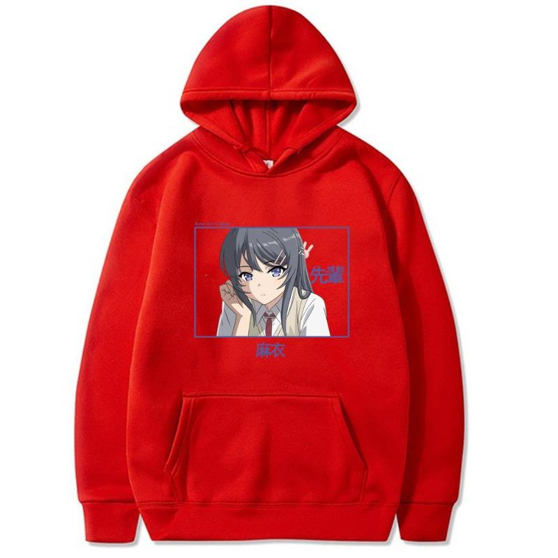 Bunny Senpai  Sakurajima Mai Men's Hoodie Vintage Unisex Pullover Men Vintage Graphic Hoody Tops Oversize Clothing