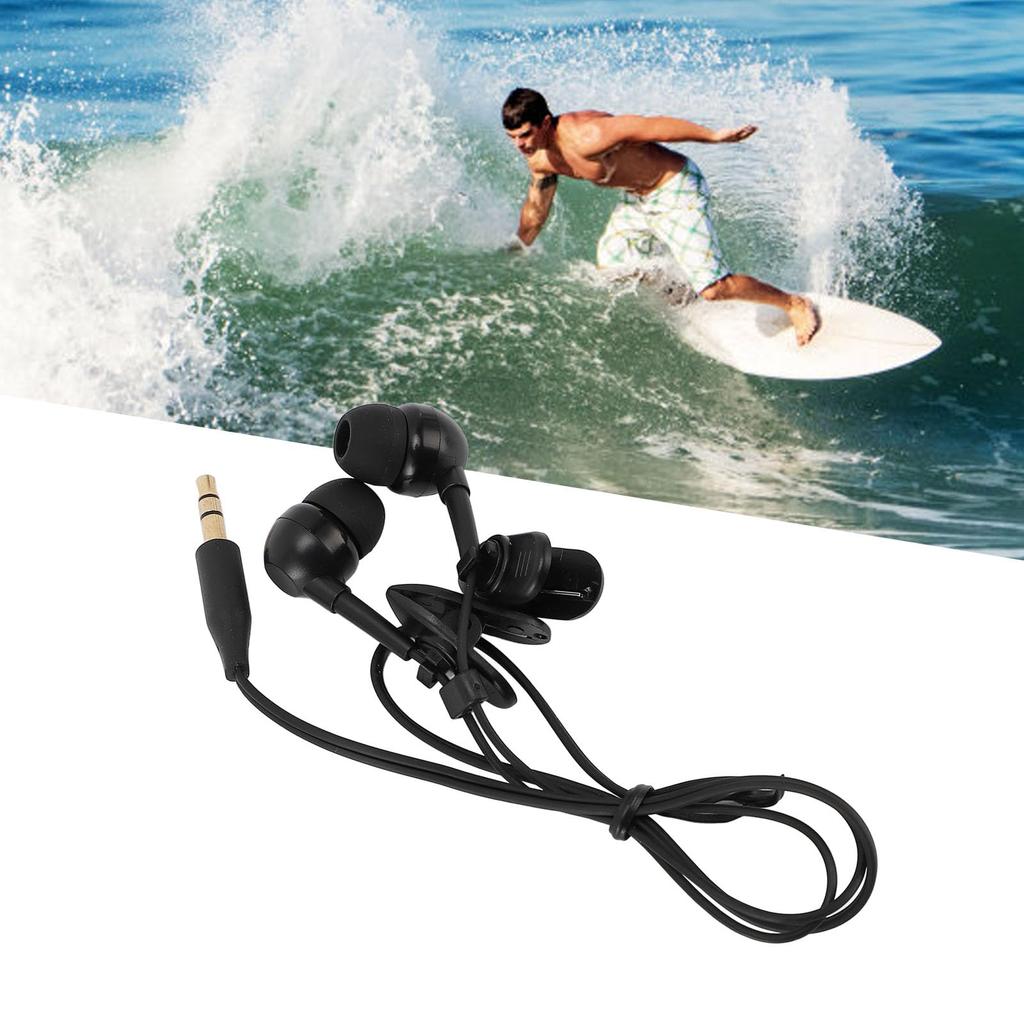 IP68 Waterproof In-Ear Earphones with 40cm Short Cord and 3.5mm Plug, 8 Wired Earbuds with Spare Earbuds, Short Cord Waterproof Headphones for