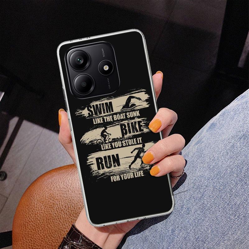 Triathlon Swim Bike Run Phnoe Case for Phnoe Case for Xiaomi Redmi Note 15 14 14S 13 Pro Plus 12 12S 11S 11E 10S 10 11T 5G Uniqu