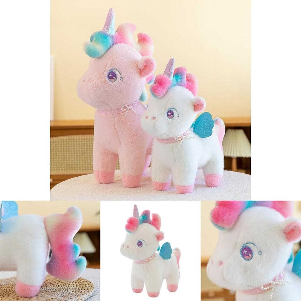 Unicorn Plush Toy Soft Stuffed Animal Pillow For Kids Girls Bedroom Decor Special Characters Included