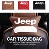 For Car Tissue Box Holder Center Console Armrest Napkin Box Storage Bag Cherokee Patriot Liberty Wrangler JK JL Commander