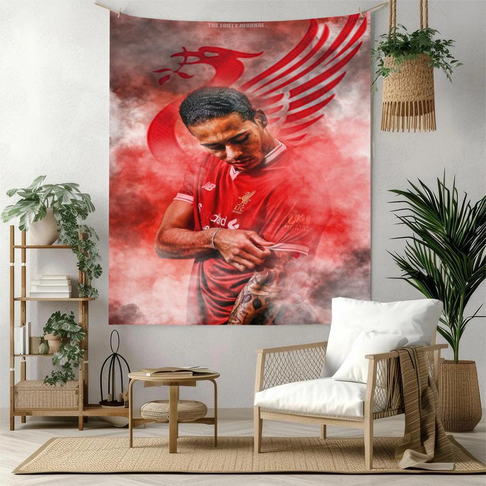 Liverpool Football Club Vægdekoration Vægtæppe Kunst Til Kæledyrsminde Fødselsdag Bryllupsfest Baggrund Familiegave