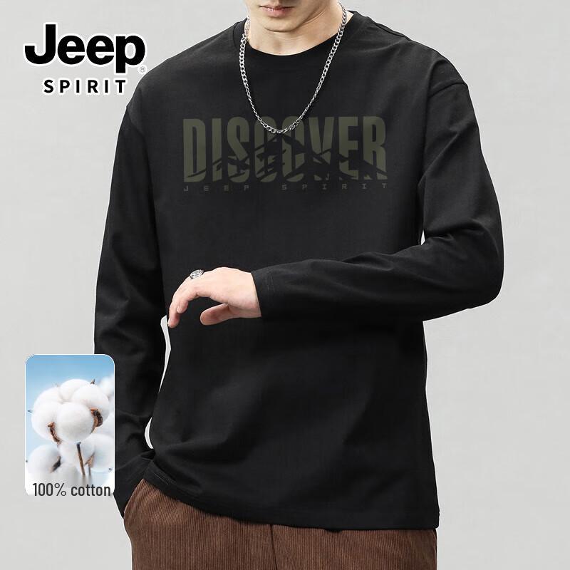 

JEEP SPIRIT Men s Long Sleeve Cotton T-Shirt L