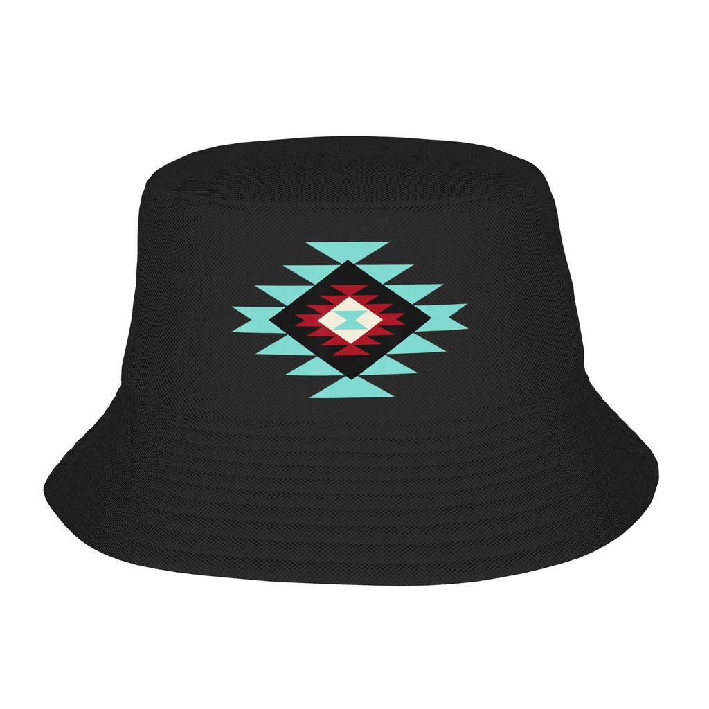Southwest Santa Fe Navajo Indian Tribal Bucket Hat Streetwear Fisherman Caps For Men Personality Custom Cap