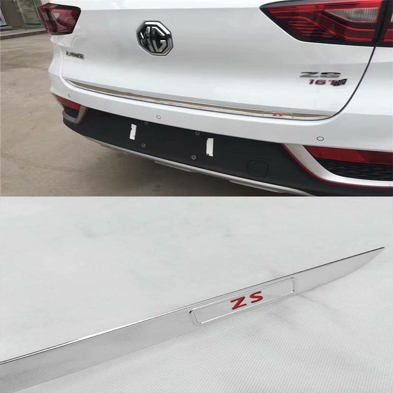 For MG ZS 2018-2023 Modify Stainless Steel Tailgate Decorative Strip Trunk Light Bar Anti Scratch Strip Decoration Accessories