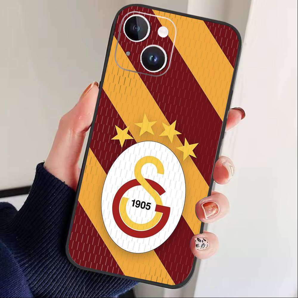 Coque de téléphone classique Galatasaray S-SK1905 Pour iPhone 16,15,14,13,12,17,Pro Max,Plus Coque en Silicone Noir