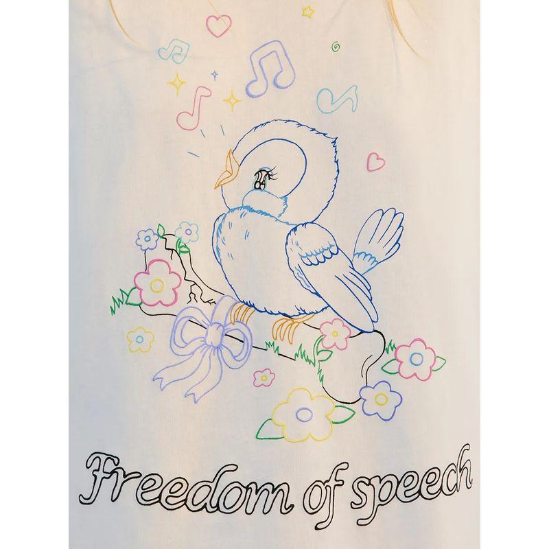 Western Style New Fashion Casual Loose Print Short sleeve Cotton T-shirt Top Printed T-shirt Top